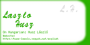 laszlo husz business card